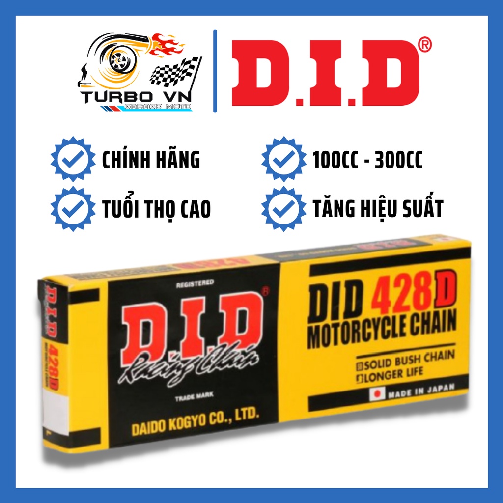 Sên Vàng D.I.D 428D 9 ly mắt chính hãng