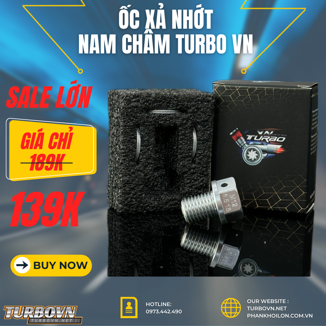 Ốc Nhớt Nam Châm TurboVn M12 23mm Moto PKL Honda từ đời 2018 đến 2022(CBR250,CB400,CBR600,CBR1000...)